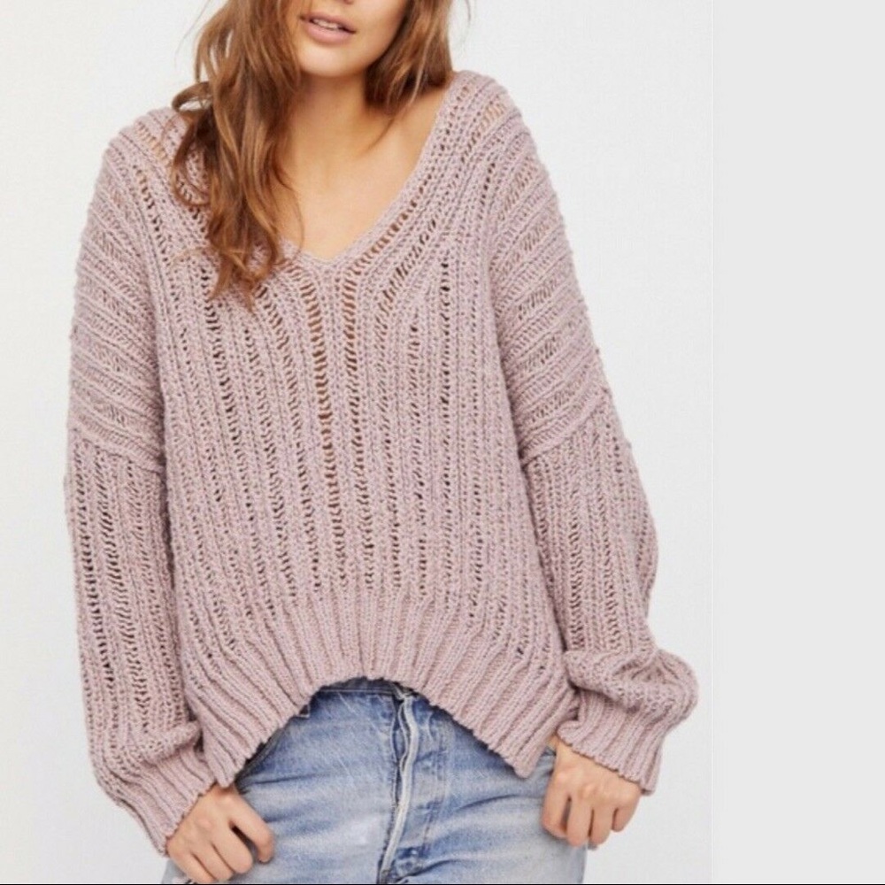 Free People Infinite V Neck Sweater